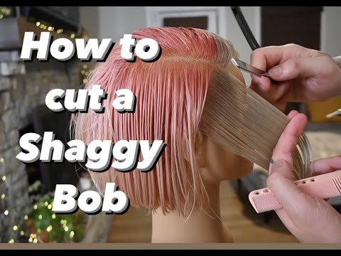 How to cut a Shag Bob with Curtain Bangs, by Jacob...