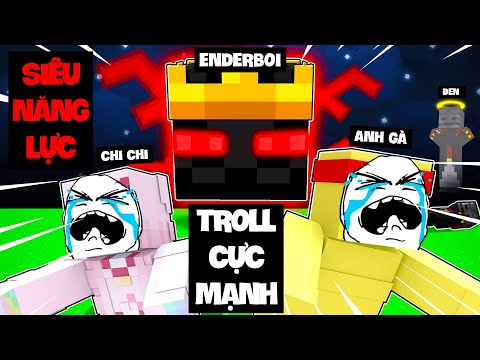 Anh Gà MC Bị EnderBoi Hóa Đầu Bay Lơ Lững TROLL Trong Minecraft - Siêu Hài Hước 🤣