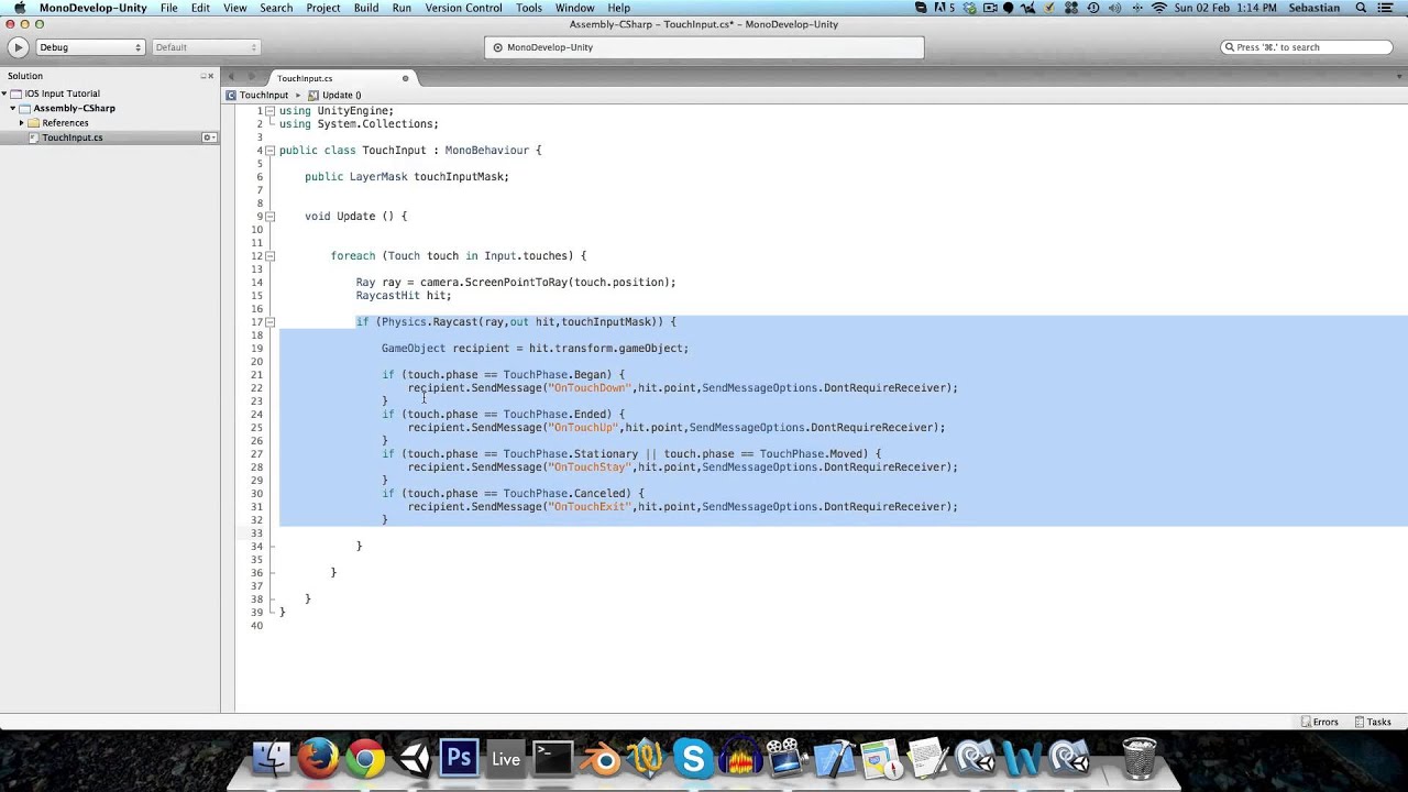 Unity Touchscreen Input Tutorial