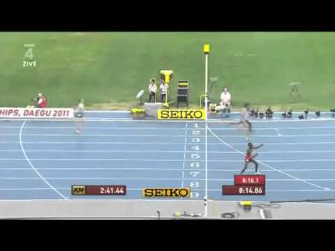 Ezekiel Kemboi Dance Dedicated to Usain Bolt: Daegu 2011
