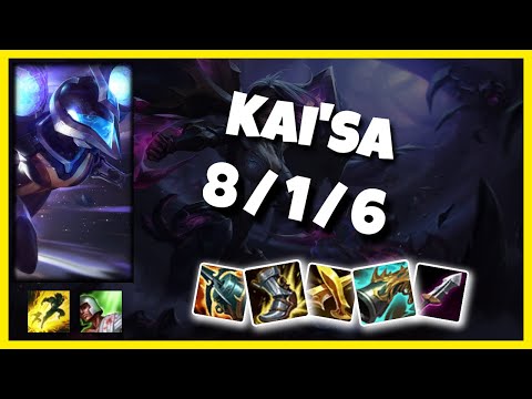 Kai'Sa Bot Lane 11.2 Challenger Gameplay Replay S11 (8/1/6) - BR