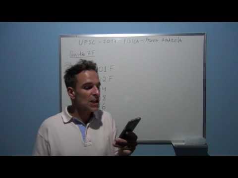 UFSC 2017 Física Questão 25