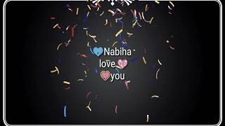 New Nabiha name status, N status, love status, Nabiha name whats status, 💟😜💓💜💝