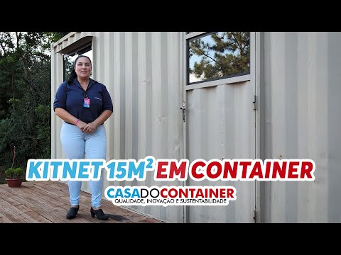 Kitnet de 15² dentro de Container "Uma casa completa"