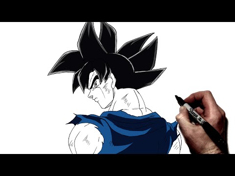 How To Draw Goku (Ultra Instinct) | Step By Step | Dragon Ball
