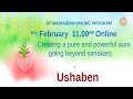 Creating A Pure And Powerful Aura Going Beyond Sanskars Usha Behn 3rd Feb 2023 I Gyan Sarovar