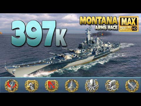 Battleship Montana: Slow start, huge ending in Arms Race - World of Warships