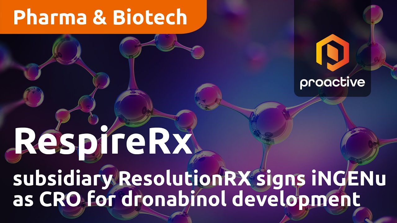 RespireRx Pharmaceuticals subsidiary ResolutionRX signs on iNGENu as CRO for dronabinol development