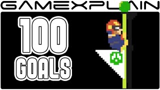 Super Mario Maker: All 100 Flagpole Animations & Music (amiibo costumes)