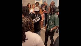 Flavor Flav Show Love To Lil Durk Back Stage At The IHeart Music Festival!