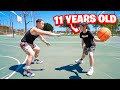 1v1 Basketball Against INSANE 11 Year Old From My AAU Team!