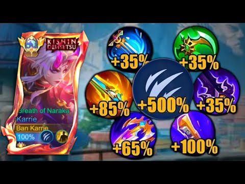 KARRIE WTF ATTACK SPEED BUILD!! 200% SPEED HACK!?😱 ( MUST TRY! ) KARRIE BEST BUILD 2025‼️