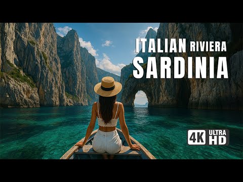 Sardinia 4K - Italian Riviera with Relaxing Music & Best Seaview | Calming Nature Film
