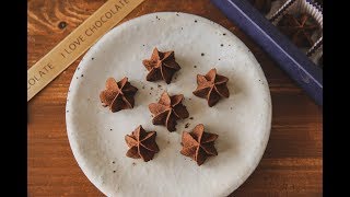 별모양 파베초콜릿 만들기~ piped star pave chocolate recipe/젠엔콩