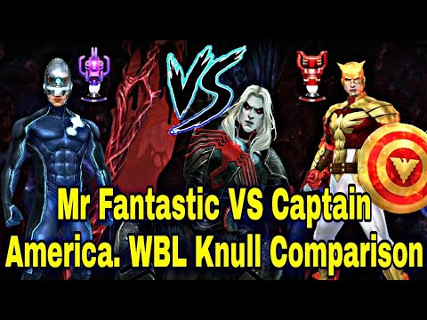 Mr Fantastic VS Captain America Enter The Phoenix Uniform Comparison WBL Knull - Marvel Future Fight
