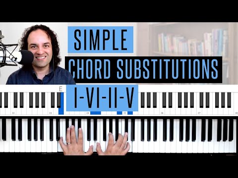 Simple chord substitutions for I-VI-II-V