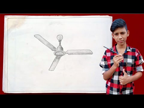 Pankha Ka Chitra Kaise Banate Hain | How to draw a ceiling fan | Ceiling fan ka chitra .