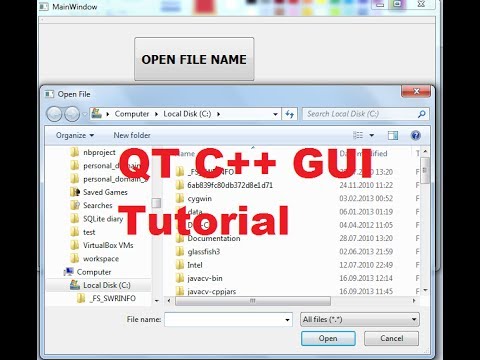 QT C++ GUI Tutorial 24- How to use QFileDialog