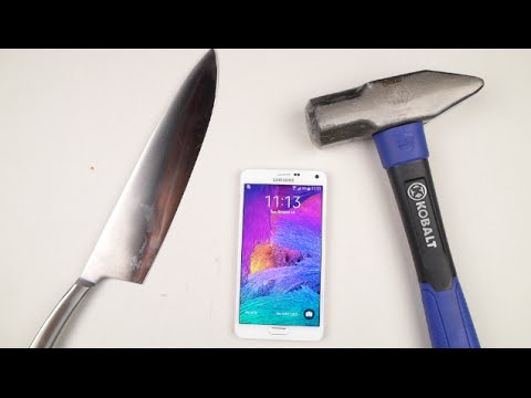 Samsung Galaxy Note 4 Hammer & Knife Test