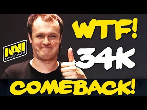 NAVI vs FNATIC EPIC 34k NETWORTH COMEBACK - DENDI RAPIER PLAY - GESC DOTA 2
