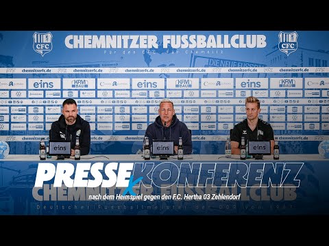 Chemnitzer FC | Press conference after the home game against F.C. Hertha 03 Zehlendorf