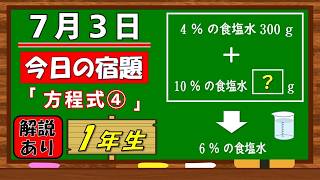美しい別解求む！【数学】【解説あり】【毎日の習慣に】確実に力がつく良問｜【中学１年】方程式④