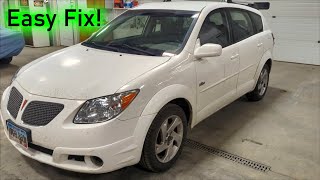 Fix Clicking Noise In the Dash - Recirc Door Actuator Replacement for Pontiac Vibe or Toyota Matrix