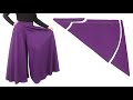 Very Easy Long Circular Palazzo Pant Cutting And Stitching With Elastic Back