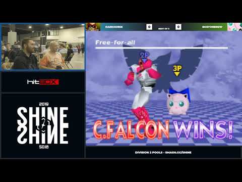 Shine 2019 - Darkhorse (Falcon, DK) Vs. Bostonbrew (Jigglypuff) Super Smash Bros. Division 2