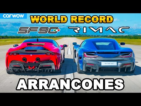 Ferrari SF90 vs Rimac Nevera: ARRANCONES *¡¡¡RÉCORD MUNDIAL!!!*