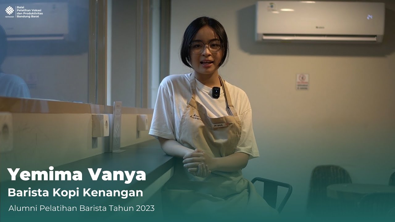 Yemima Alumni Pelatihan Barista : Kini Bekerja sebagai Barista di Kopi Kenangan.