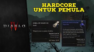 LEVELING AMAN DI HARDCORE ❗❗❗  KHUSUS PEMULA DI DIABLO 4 INDONESIA 😉✌