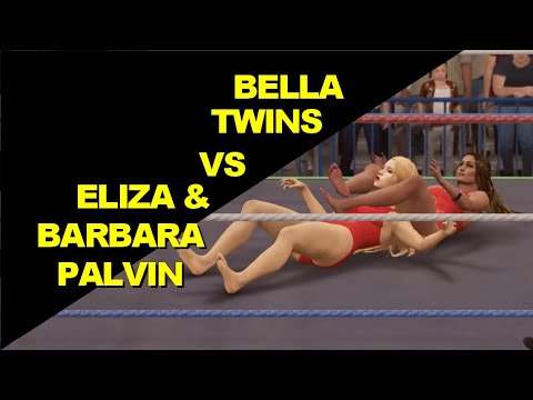WWE 2K17 Bella Twins vs Barbara Palvin & Amazon Eliza - Baywatch