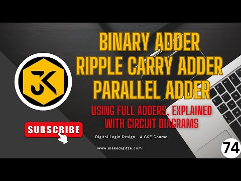 74 || DLD ||Binary Adders: Ripple Carry Adder and Parallel Adder Using Full Adders - Circuit Diagram