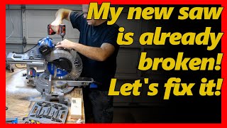 How to fix a miter saw trigger on a Kobalt miter saw. How to repair a bad miter saw switch.
