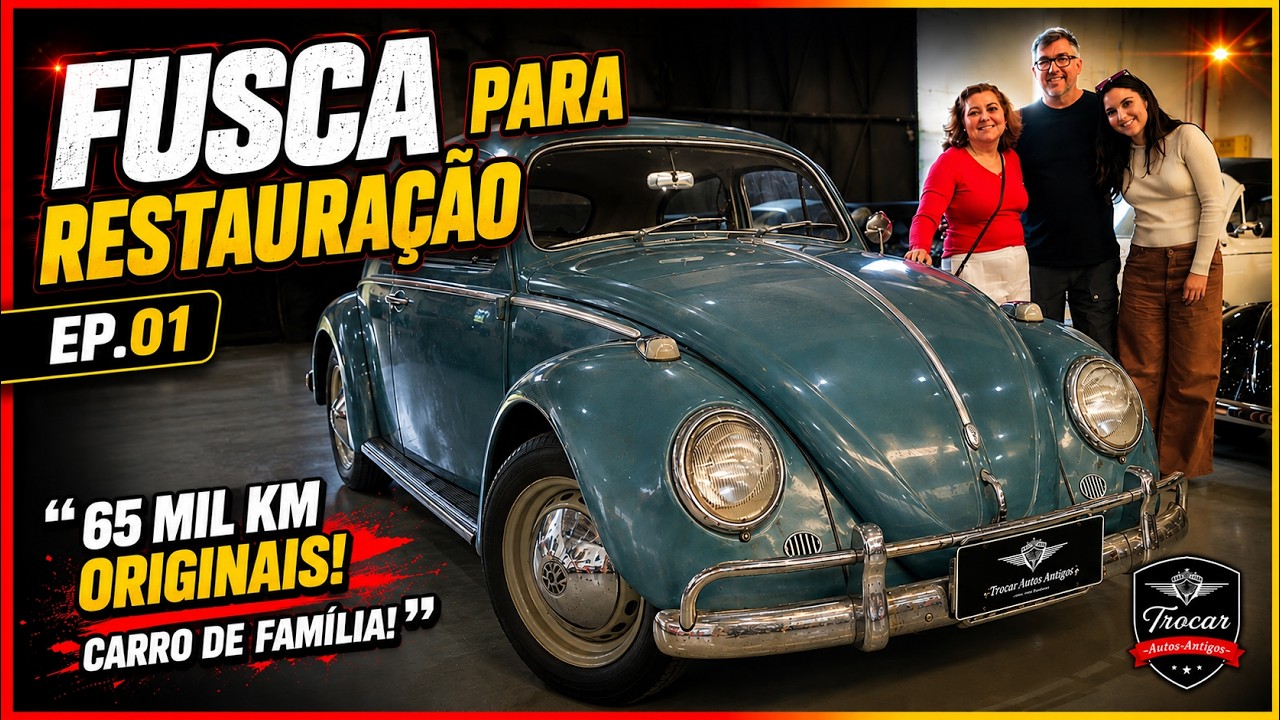 Muitas LEMBRANÇAS! 💙 O Mesmo Ano, a Mesma Cor do FUSCA do Meu Pai 👍 Fusca 1968 Azul Real - Ep.01