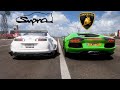 Modded Toyota Supra MK4 vs Lamborghini Aventador drag race (Forza Horizon 5)
