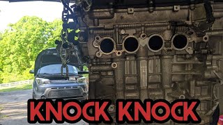 Changing an engine out in a 2015 Kia Soul.