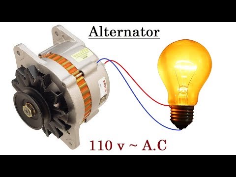 110v AC from a 12v Car Alternator New idea ! Video