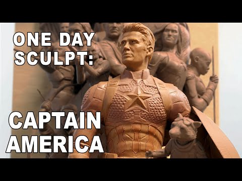One Day Sculpt: Captain America - Timelapse
