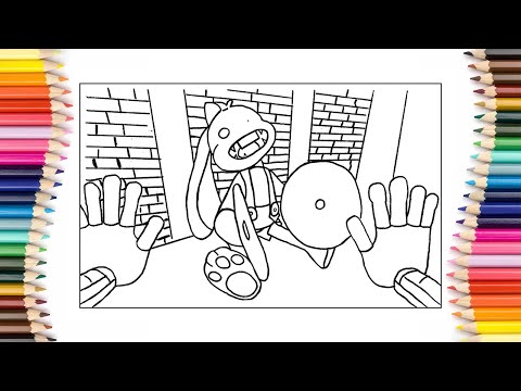 ⭐️ How to draw  Bunzo Bunny ⭐️ Bunzo Bunny Poppy Playtime Chapter 2 Coloring Page ⭐️