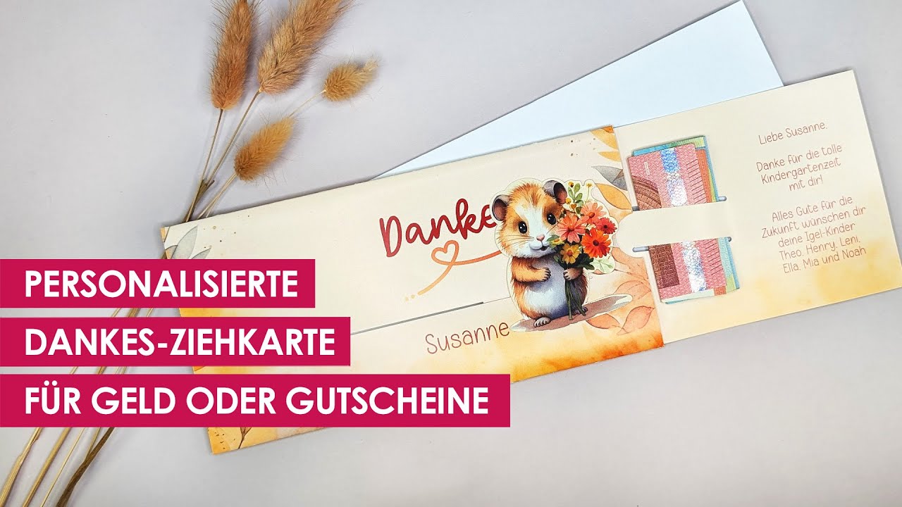Danke Geschenk | Dankeschön-Ziehkarte für Gutscheine oder Geld | #geschenkverpackung #geldgeschenk