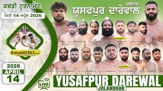 Yusafpur Darewal (Jalandhar) Kabaddi Tournament 14 April 2026