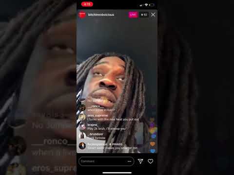 Shoreline mafia Rob Vicious rolling a wood on instagram live 7/19/18
