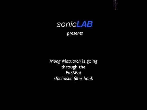 Classic analog gear goes through the PaSSBot stochastic filter bank.