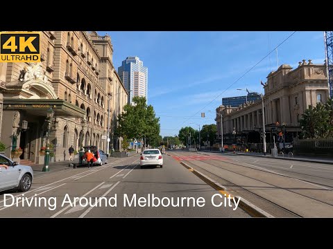 Driving Around Melbourne City | Melbourne Australia | 4K UHD