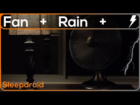 ► Dripping Rain and Thunder with High Speed Fan Sounds for Sleeping. Fan White Noise. Rain & Thunder