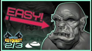 The Easiest Way to Sculpt Miniatures? (Sculpting an Orc with Nomad Sculpt) [Key Quest #2: 2/3]