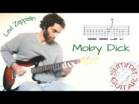 Led Zeppelin - Moby Dick - Guitar lesson / tutorial / cover with tablature