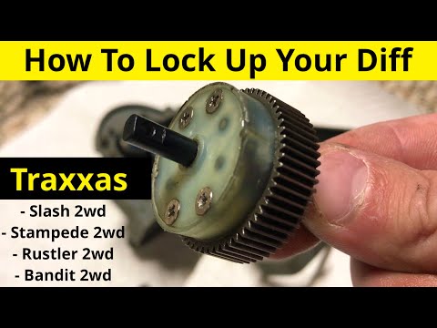 How to LOCK UP the DIFF on a TRAXXAS SLASH 2wd, RUSTLER 2wd, STAMPEDE 2wd and BANDIT 2wd!!